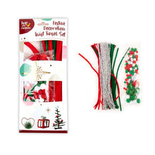 White Smoke Xmas Tinsel Set with Pom Poms Christmas