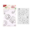 White Smoke Xmas Placemat Tablecloth Paper DIY Colouring, 91x122cm Christmas