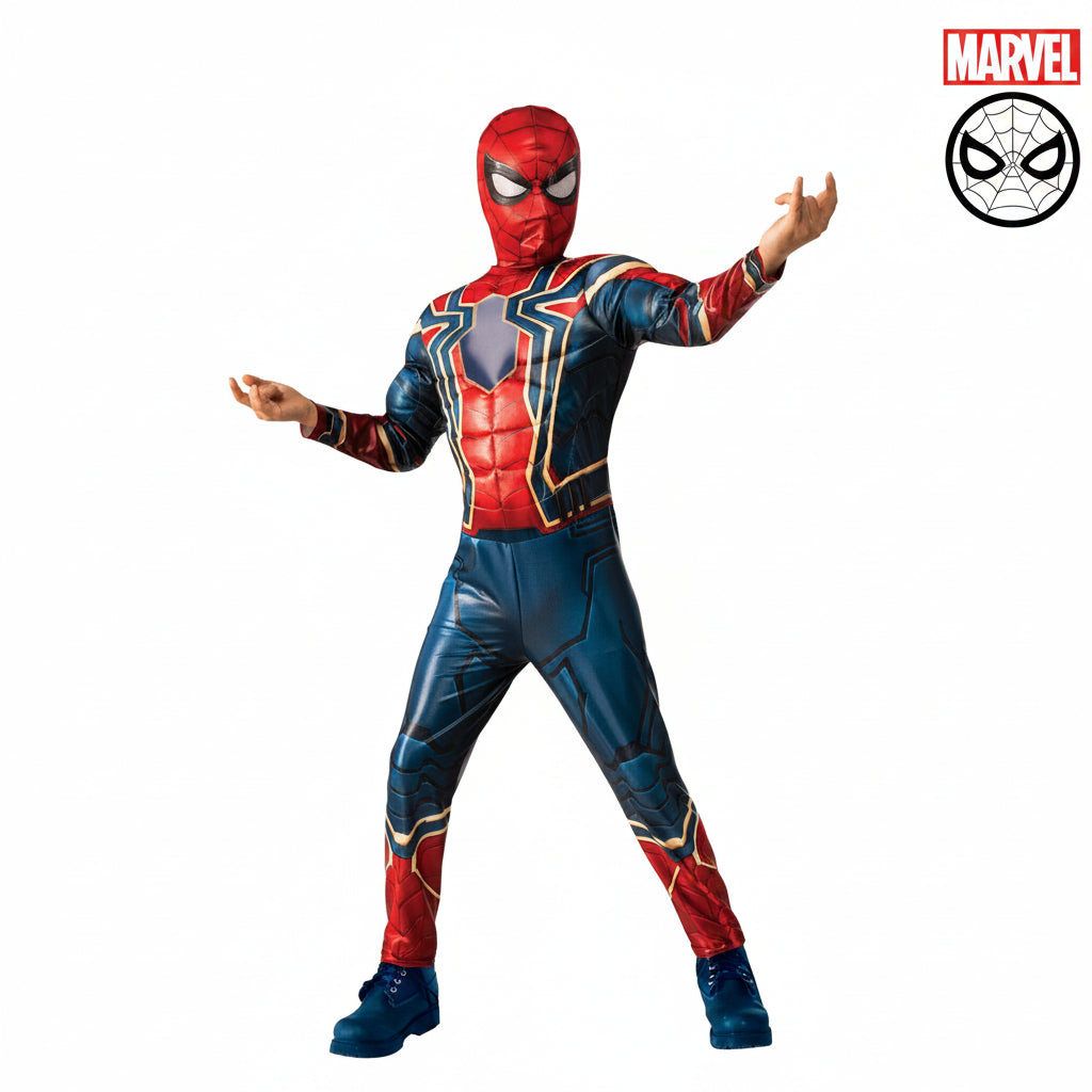 White Smoke Iron Spider-Man Deluxe Costume Costumes