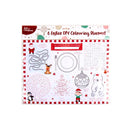 White Smoke Xmas Placemat Paper DIY Colouring,  6pk 39.5x30cm Christmas