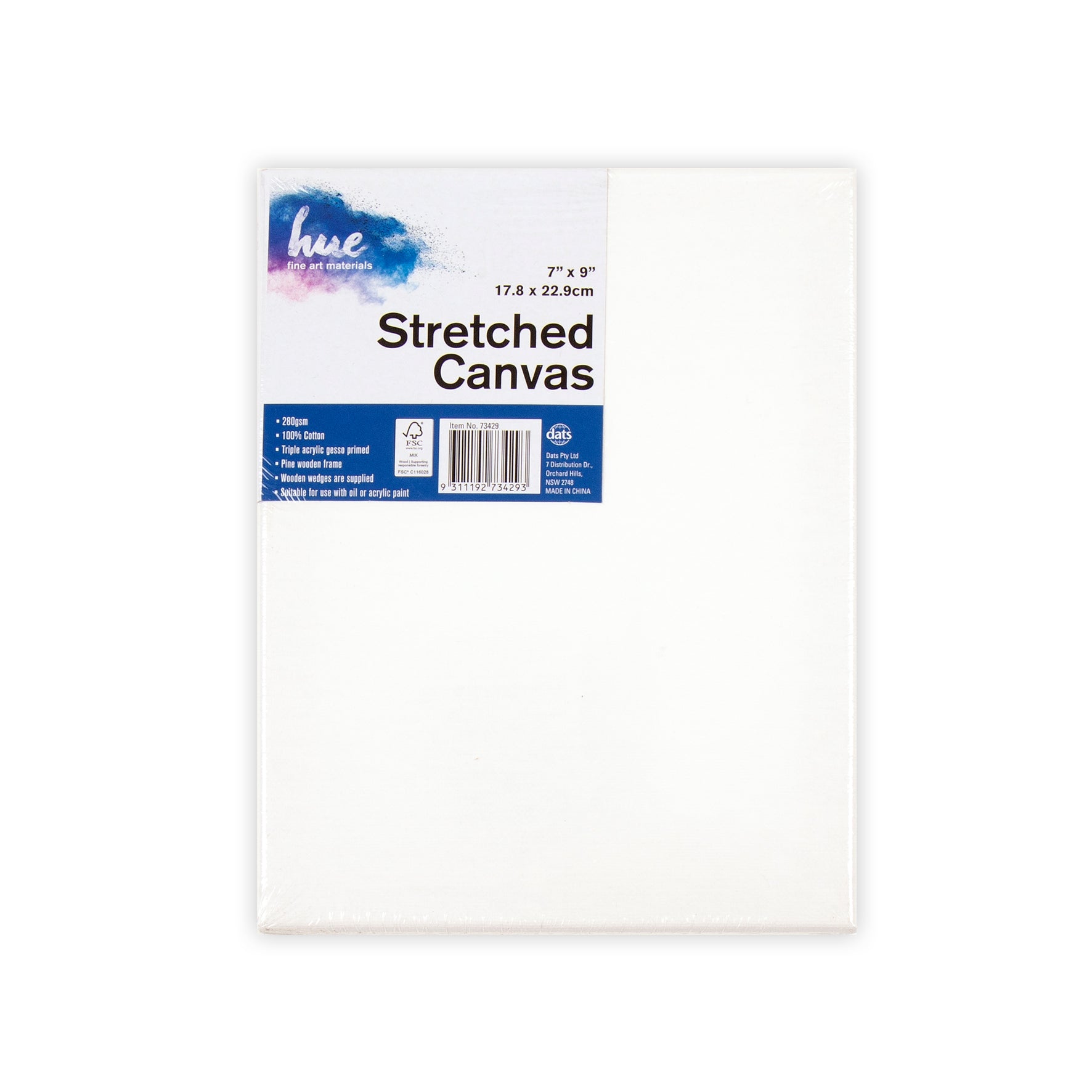 White Smoke Kids Creative Canvas and Paint Pack, 7x9in (17.8x22.9cm), 45 Pieces Custom Bundle