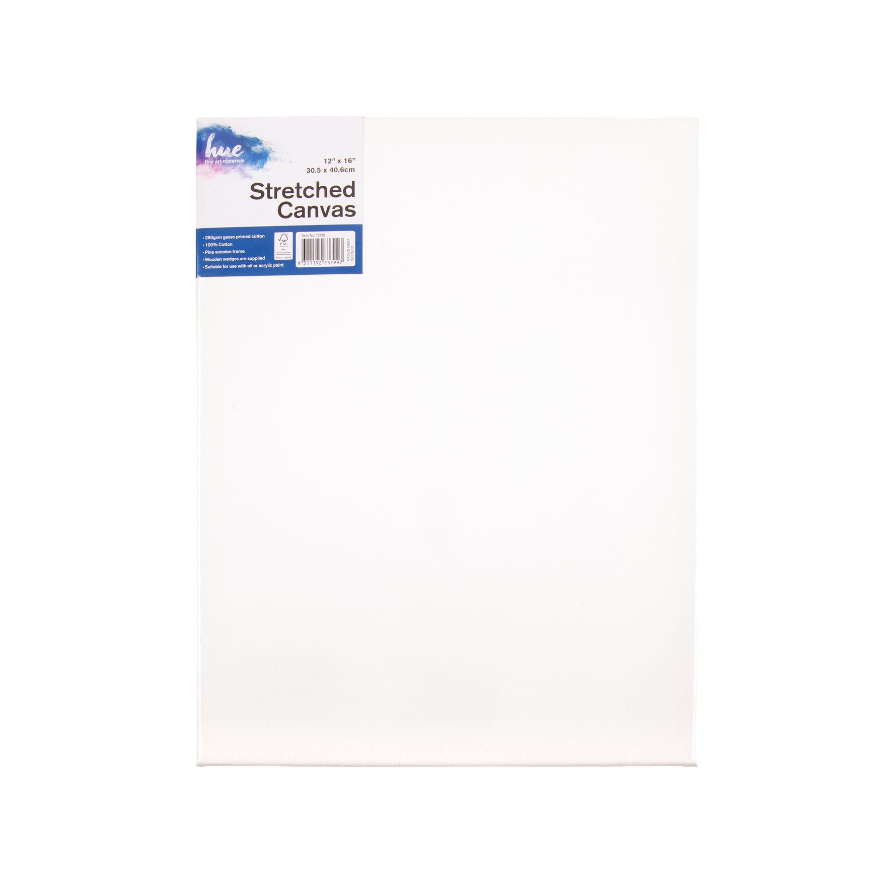 White Smoke Kids Creative Canvas and Paint Pack, 12x16in (30.5x40.6cm), 45 Pieces Custom Bundle
