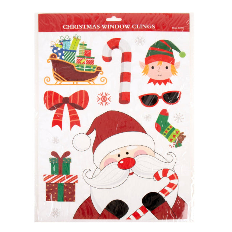 White Smoke Xmas Window Clings, 29x41cm Xmas