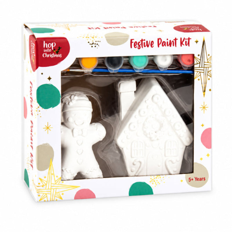 White Smoke Xmas Paint Your Own Plaster Kit, Xmas Themes, 2pk 20x20x6cm Xmas