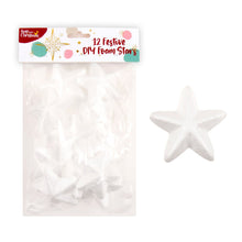 Xmas DIY Foam Stars, 12pk 6.5cm