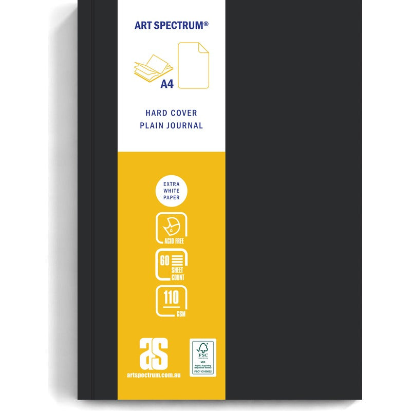Dark Slate Gray Art Spectrum A4 Black Hard Cover Visual Diary  110gsm 120 pages Pads