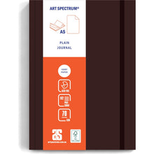 Dark Slate Gray Art Spectrum A5 Large Soft Cover Notebook Blank 192 page Burgundy Pads