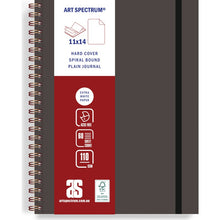 Dark Slate Gray Art Spectrum A3 Hard Bound Leatherette Visual Journal Wire Bound 110gsm 60 sheet - Chocolate Pads