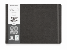 Dark Slate Gray Art Spectrum Drawing Hard Cover Journal, Charcoal Linen Cover, A4 Journals & Notebooks