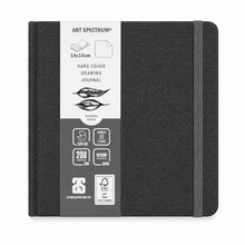 Dark Slate Gray Art Spectrum Drawing Hard Cover Journal, Charcoal Linen Cover, 14X14cm Journals & Notebooks