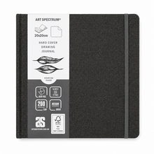 Dark Slate Gray Art Spectrum Drawing Hard Cover Journal, Charcoal Linen Cover, 20X20cm Journals & Notebooks
