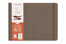 Dim Gray Art Spectrum Mixed Media Hard Cover Journal, Tan Linen Cover, A5 Journals & Notebooks