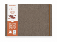 Dim Gray Art Spectrum Mixed Media  Hard Cover Journal, Tan Linen Cover, A4 Journals & Notebooks