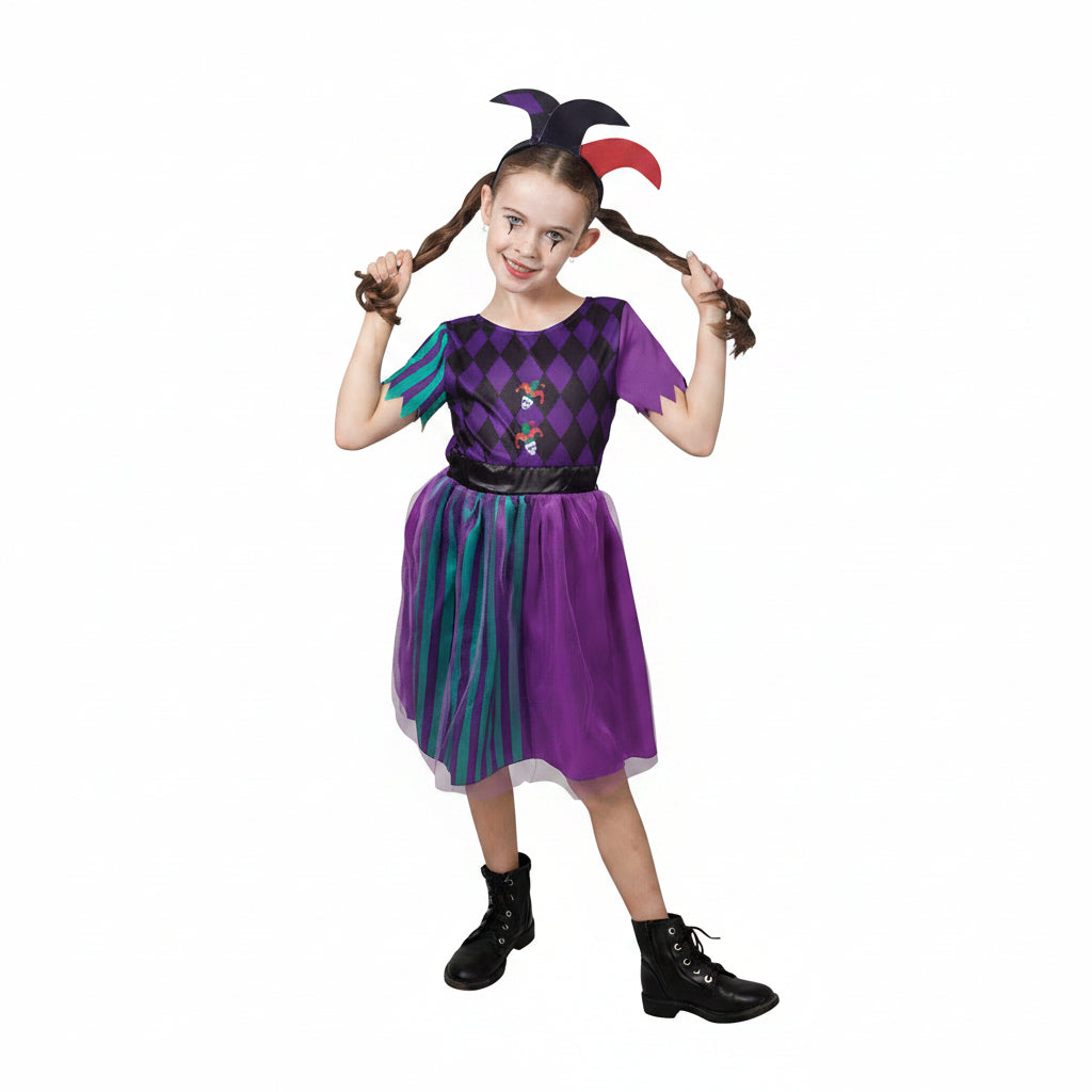 White Smoke Harlequin Jester Costume Costumes