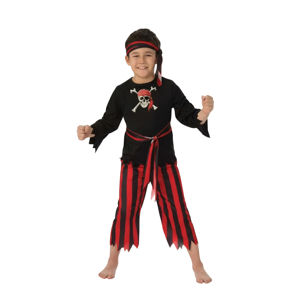 White Smoke Pirate Boy Costume Costumes