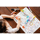 Light Gray HeyDoodle Into the Wild Classic Colouring & Doodle Mat, A3 Kids Colouring Books