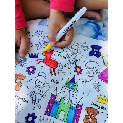 Dark Gray HeyDoodle Sugar & Spice Classic Colouring & Doodle Mat, A3 Kids Colouring Books