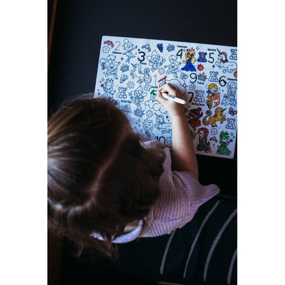 Black HeyDoodle Sugar & Spice Classic Colouring & Doodle Mat, A3 Kids Colouring Books