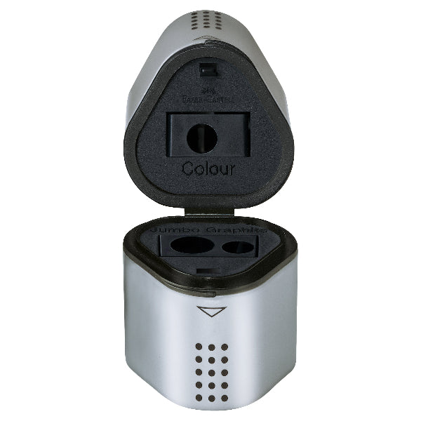 White Smoke Faber-Castell Grip Sharpener, Triple Hole, 1Pcs Drawing Accessories
