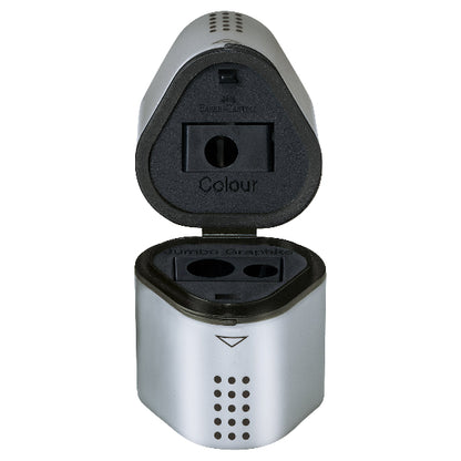 White Smoke Faber-Castell Grip Sharpener, Triple Hole, 1Pcs Drawing Accessories