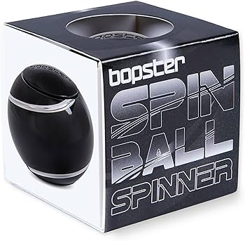White Smoke Bopster Spin Ball Spinner Black Fidget Toys