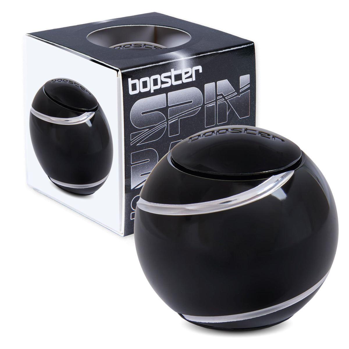 White Smoke Bopster Spin Ball Spinner Black Fidget Toys