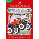 Firebrick Faber Castell Awesome Vehicles Colouring Book, A4 - 60 Pages Kids Colouring Books