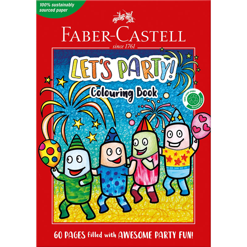 Dark Slate Gray Faber Castell Let's Party Colouring Book 60 pages Playing & Learning