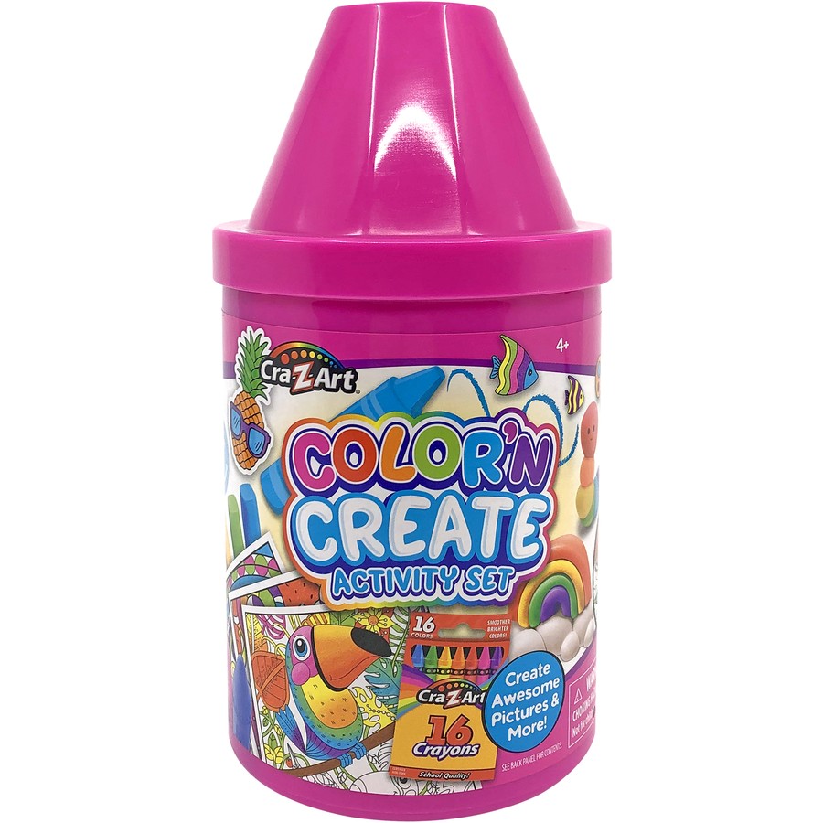 White Smoke CRA-Z-ART Colour and Create Crayon Can Drawing & Writing