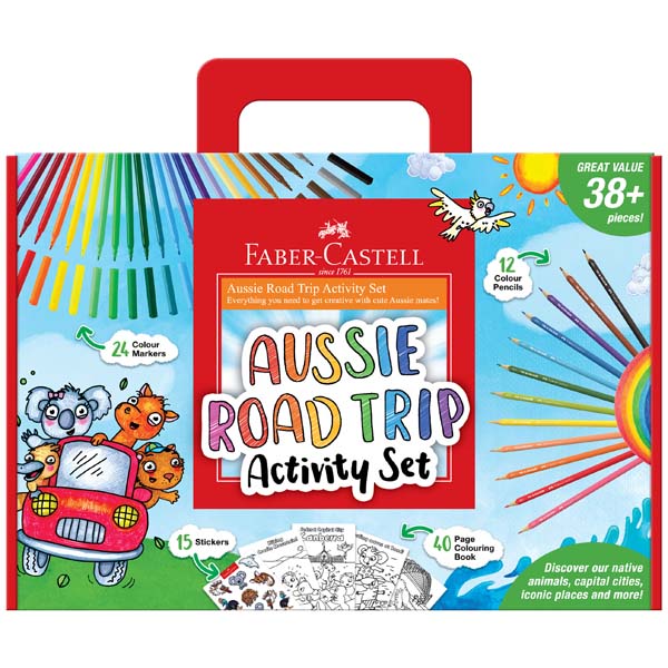 White Smoke Faber Castell Aussie Road Trip Activity Set Kids Craft Kits
