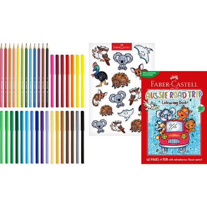 White Smoke Faber Castell Aussie Road Trip Activity Set Kids Craft Kits