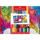White Smoke Faber Castell Epic Creativity Case - 112 Pieces Kids Craft Kits