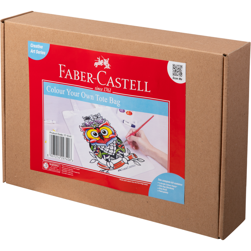 Rosy Brown Faber Castell Colour Your Own Tote Bag Kit Kids Kits