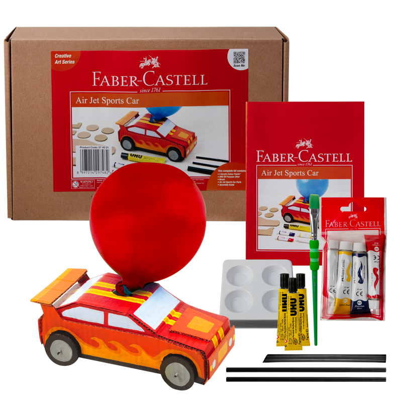 Brown Faber Castell Air Jet Sports Car Kit Kids Kits