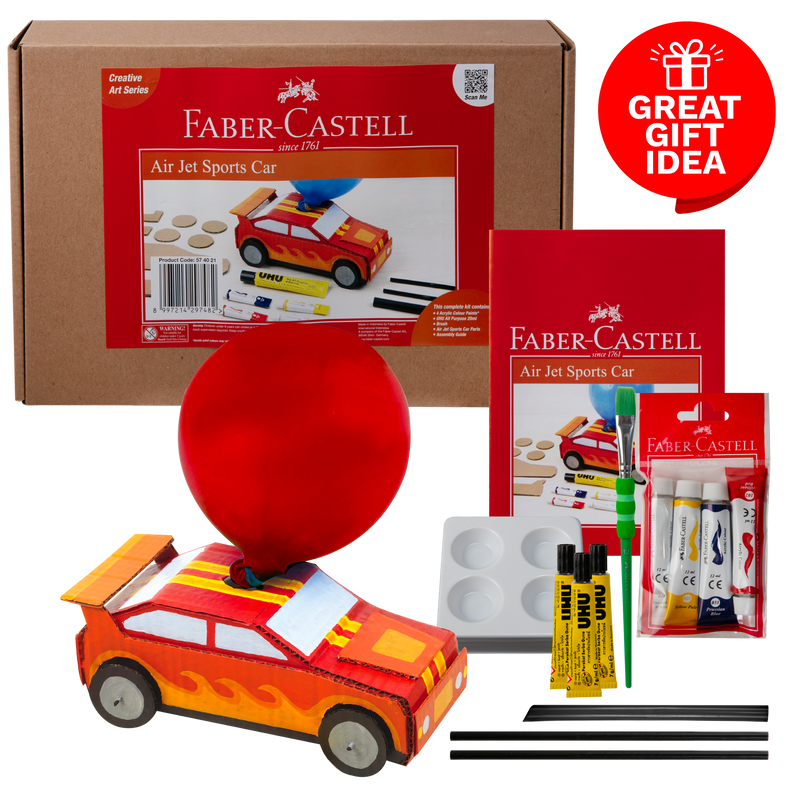 Firebrick Faber Castell Air Jet Sports Car Kit Kids Kits