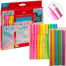 Gray Faber Castell Pastel & Neon Inspiration Set, Box of 20 Drawing Accessories