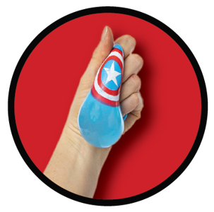 Black Splat Balls Marvel Captain America Squishy & Squeeze