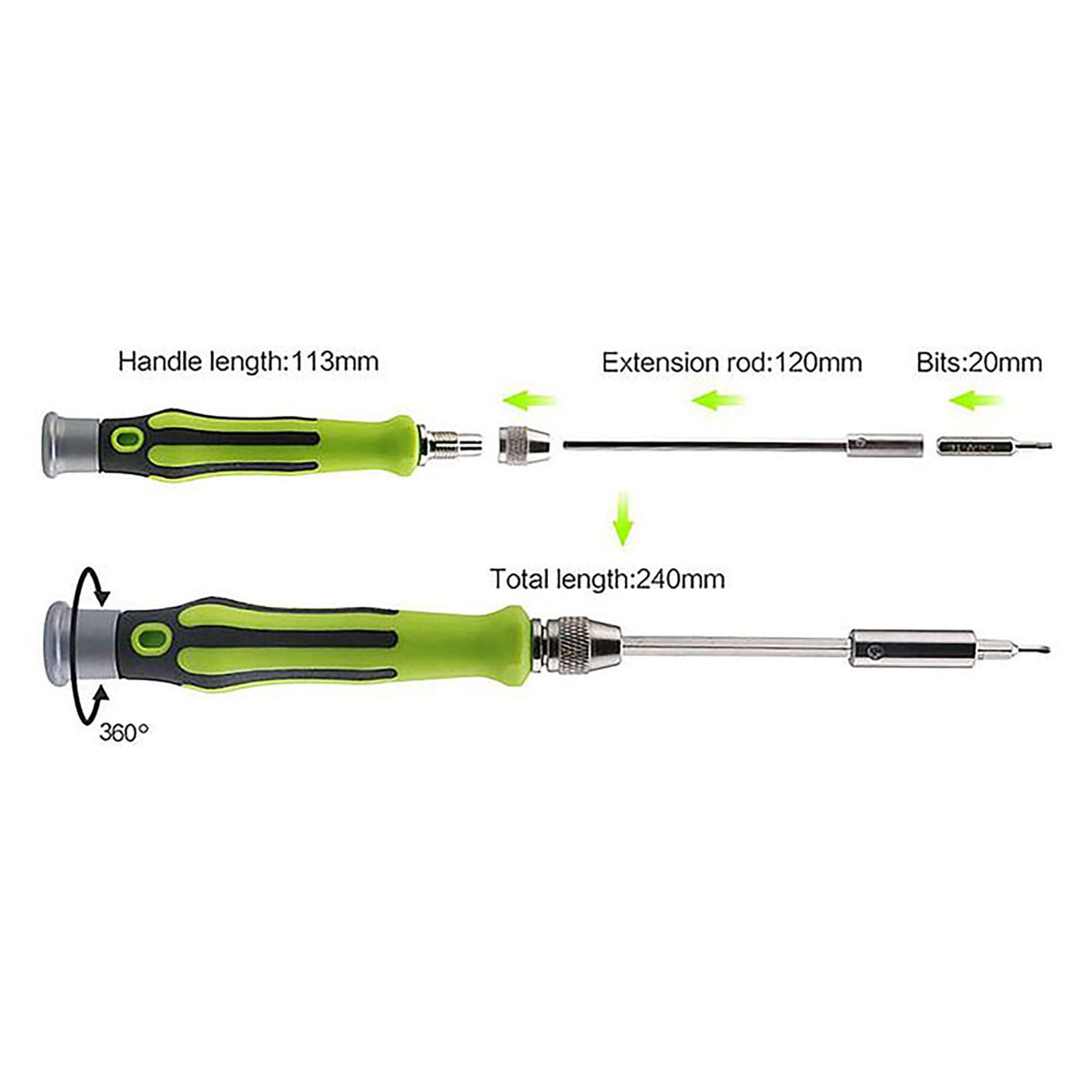 BST Magnetic Precision Screwdriver Set with Carry Case (45 pieces)
