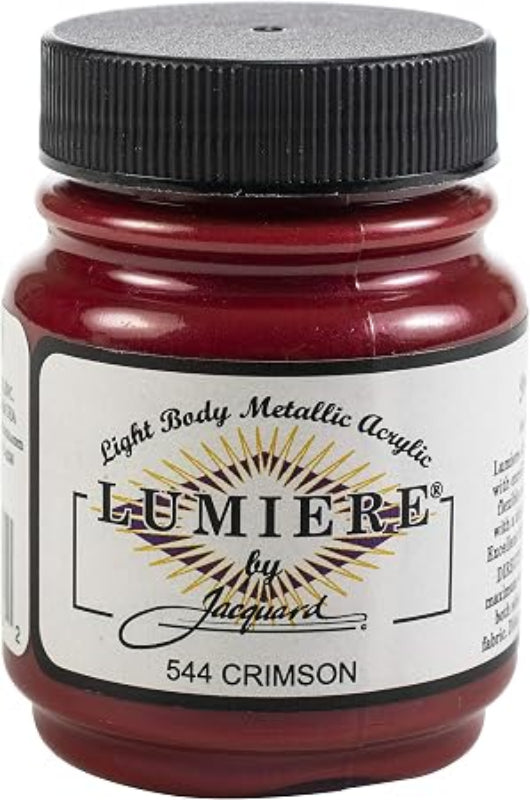 White Smoke Jacquard Lumiere 70ml Crimson Acrylic Paints