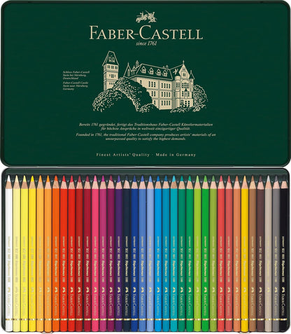 Dark Slate Gray Polychromos Colour Pencil Assorted, Tin of 36 Pencils