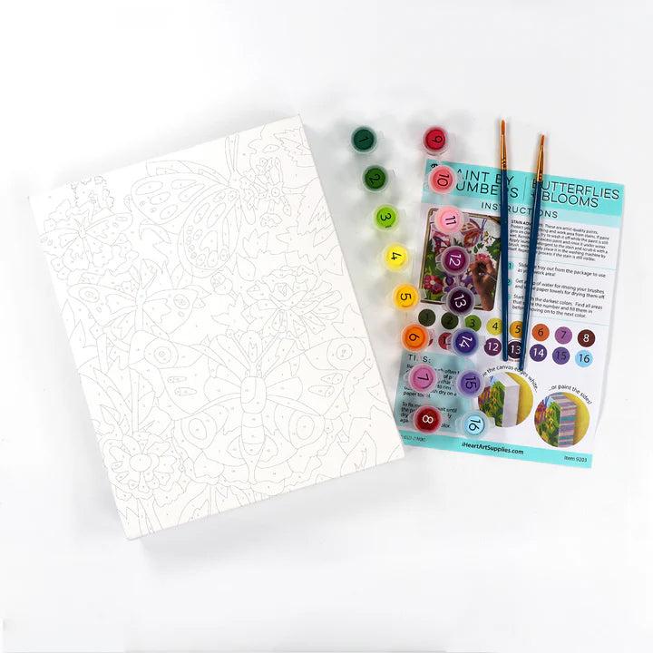 White Smoke I Heart Art  Paint By Number Kits, Butterflies & Blooms Kids Paint and Canvas