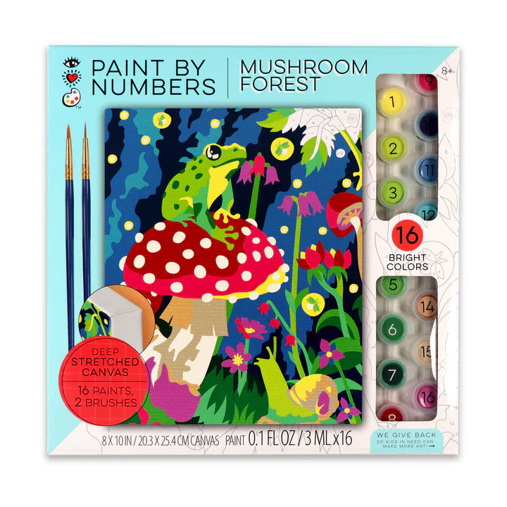 White Smoke I Heart Art  Paint By Number Kits, Mushroom Forest Kids Paint and Canvas