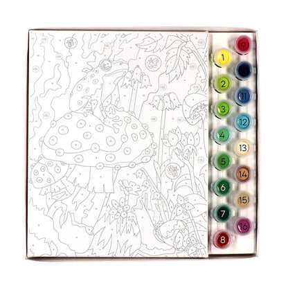 White Smoke I Heart Art  Paint By Number Kits, Mushroom Forest Kids Paint and Canvas