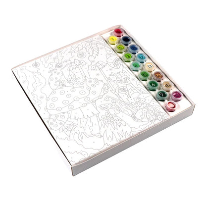 White Smoke I Heart Art  Paint By Number Kits, Mushroom Forest Kids Paint and Canvas