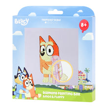 Light Gray Bluey Diamond Painting Box, 15x15cm -  002 Bingo & Floppy Kids Activities