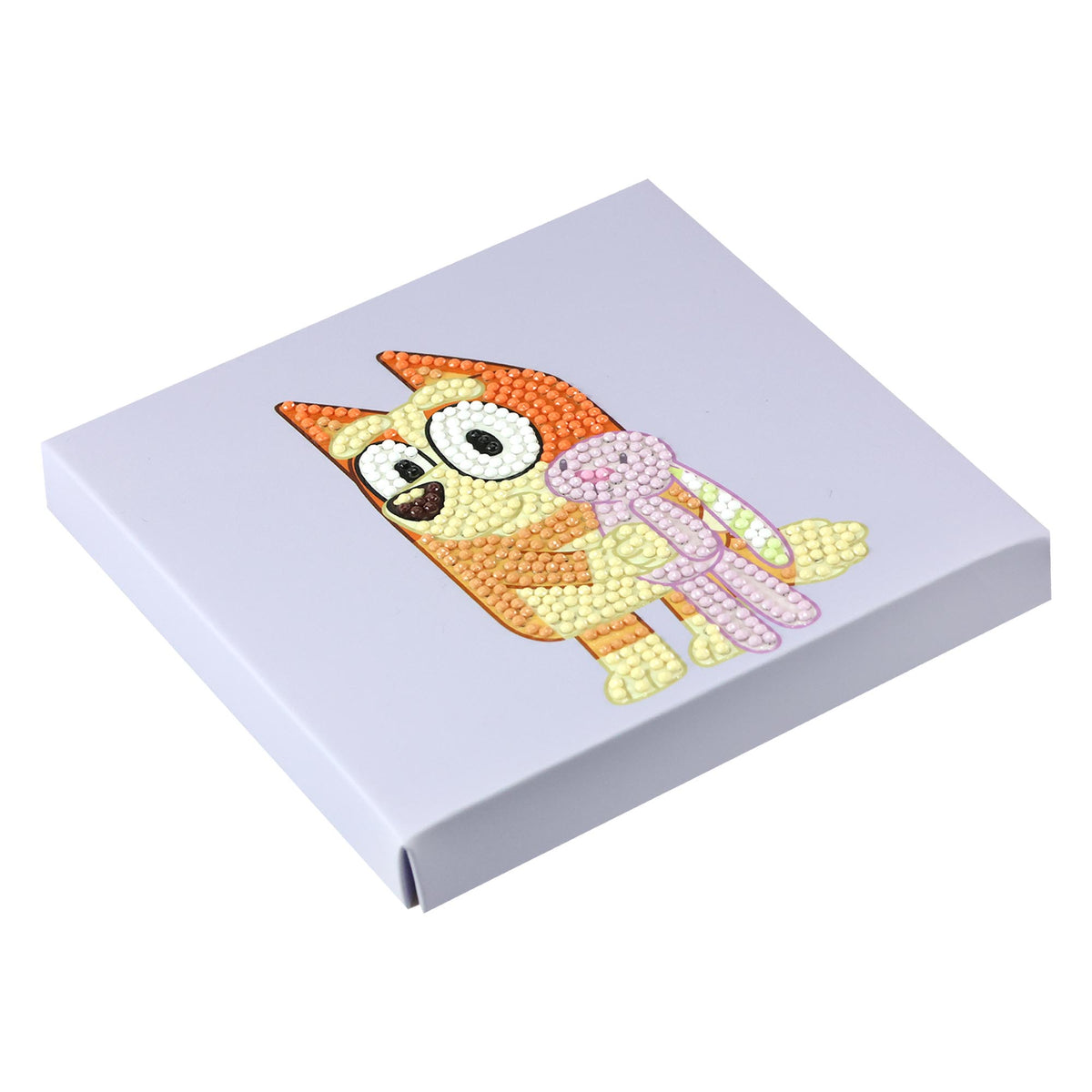 White Smoke Bluey Diamond Painting Box, 15x15cm -  002 Bingo & Floppy Kids Activities