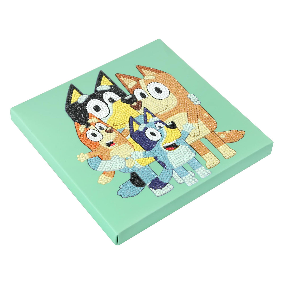 White Smoke Bluey Diamond Painting Box, 22x22cm -  006 The Heeler Family Kids Activities
