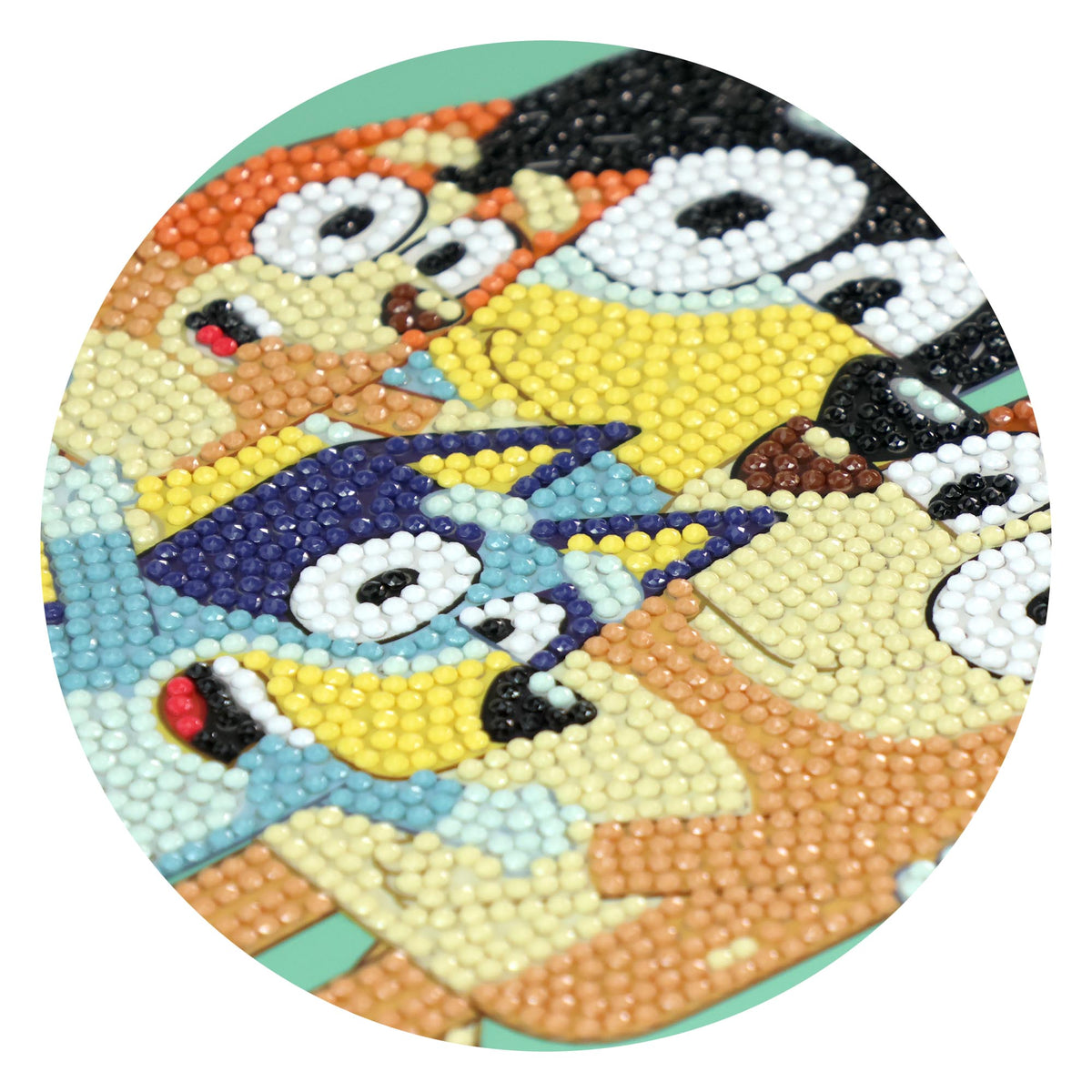 White Smoke Bluey Diamond Painting Box, 22x22cm -  006 The Heeler Family Kids Activities