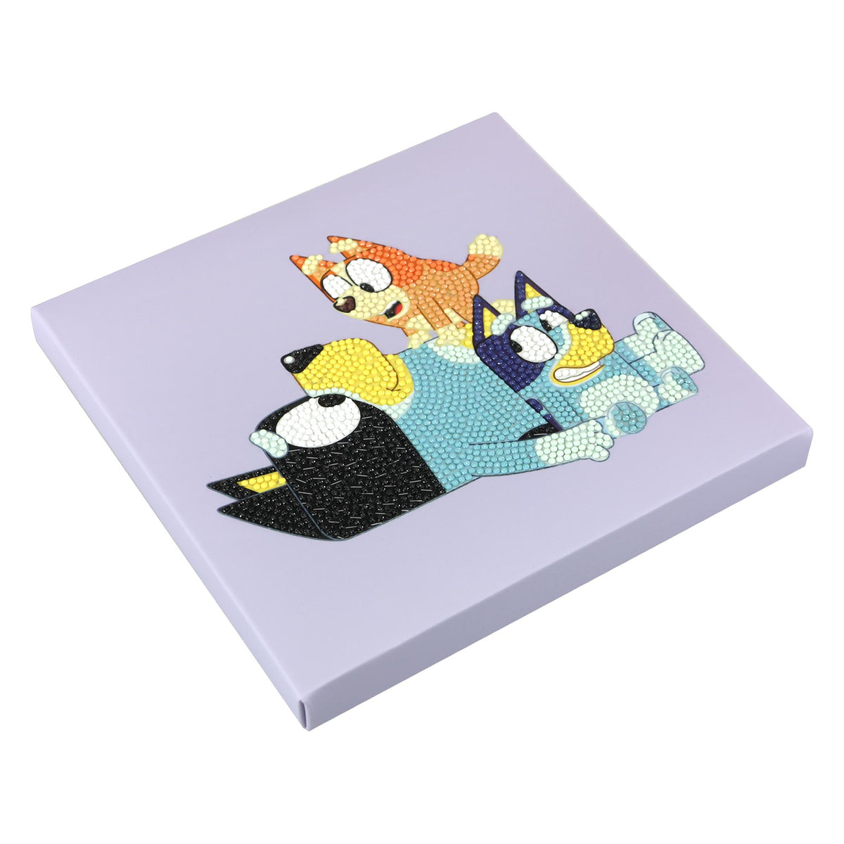 White Smoke Bluey Diamond Painting Box, 22x22cm -  007 Dad & The Girls Kids Activities