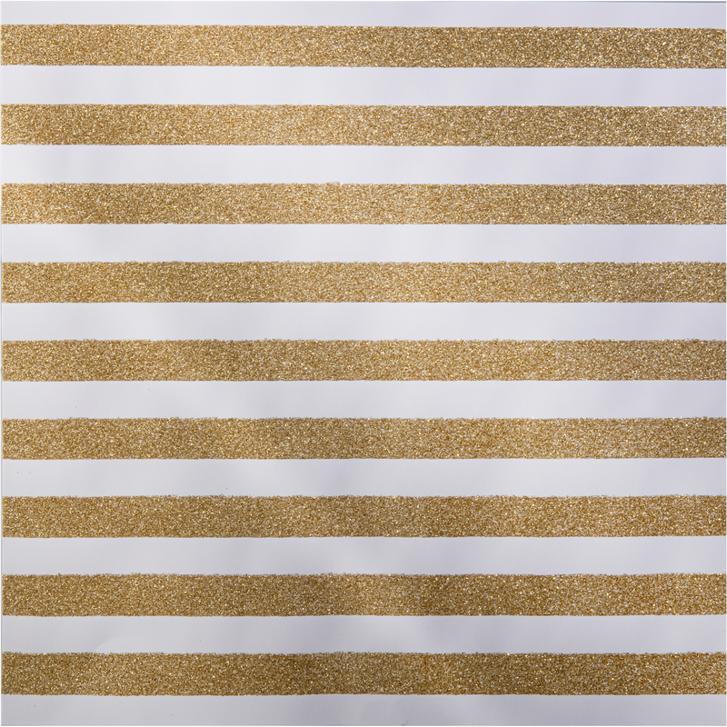 Light Gray Krafters Korner Glitter Stripe Paper Cardstock